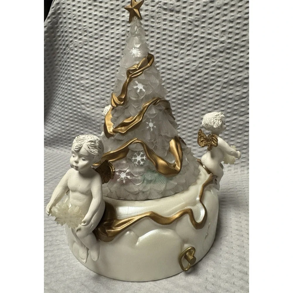 Vintage 1996 Avon Sparkling Angelic Musical‎ Christmas Hark the Herald Angels